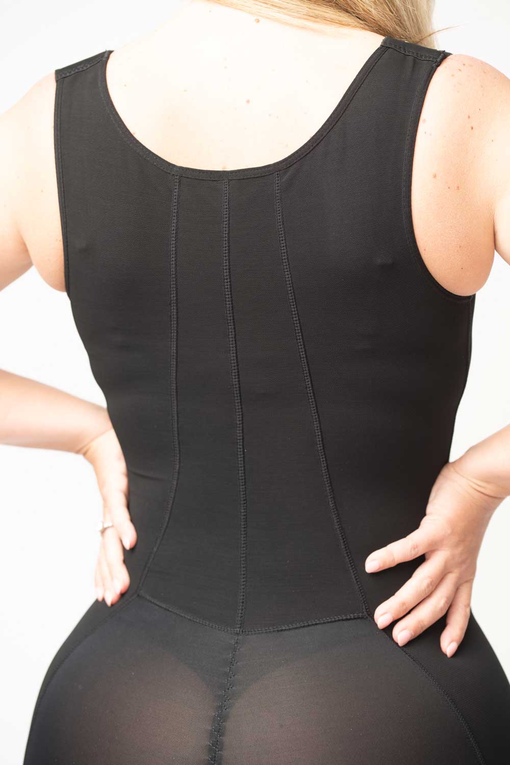 Stage 1 knee length faja for liposuction, abdominoplasty, Brazilian butt lift BBL