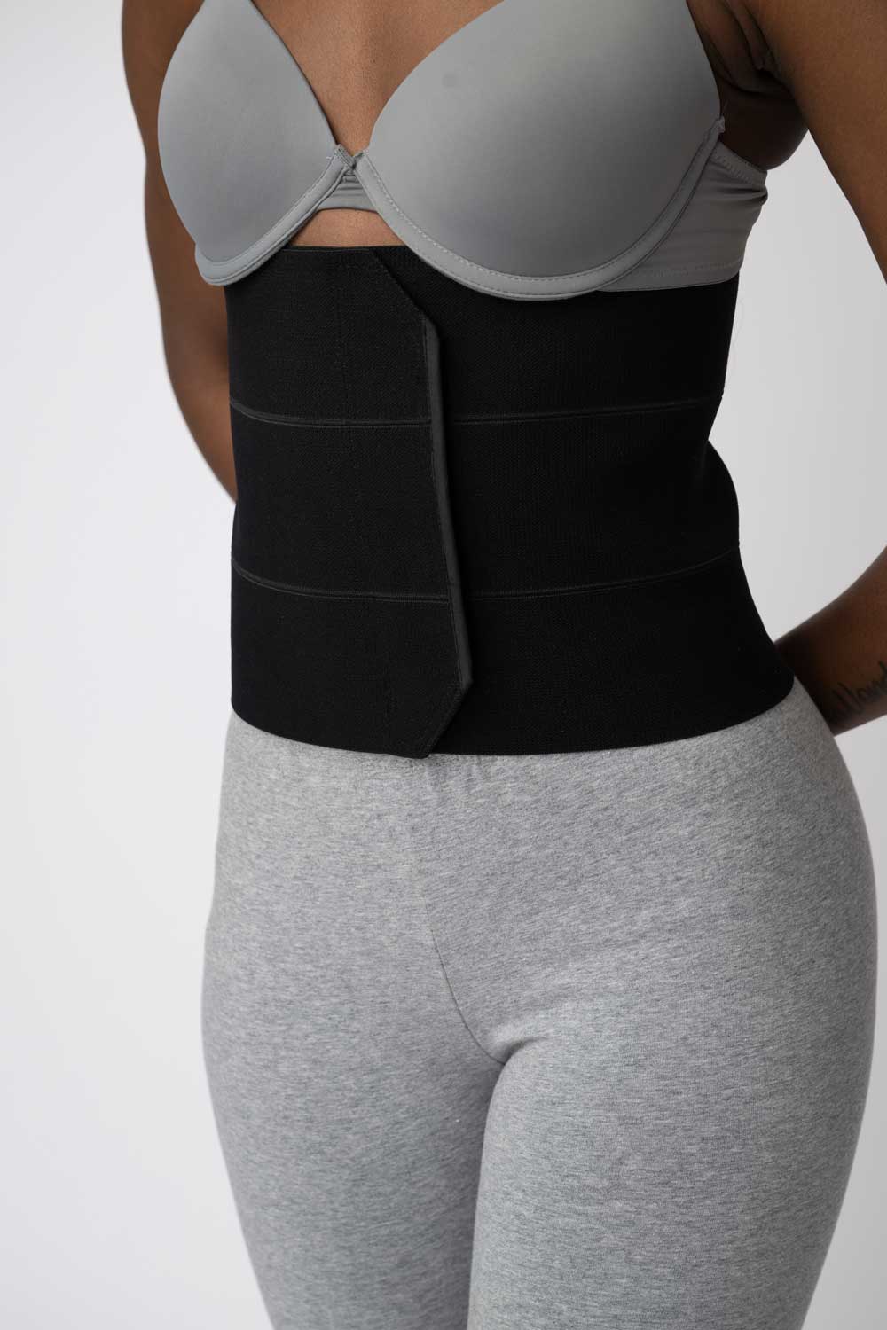Three panel abdominal binder for post surgery swelling