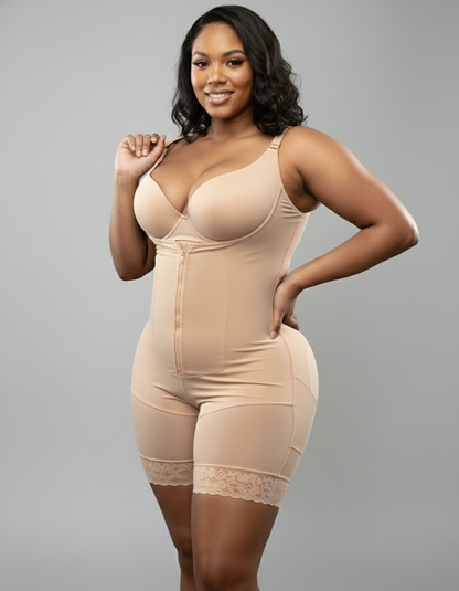 Invisible Nude Mid-Thigh Faja | Seamless Post-Op Shapewear