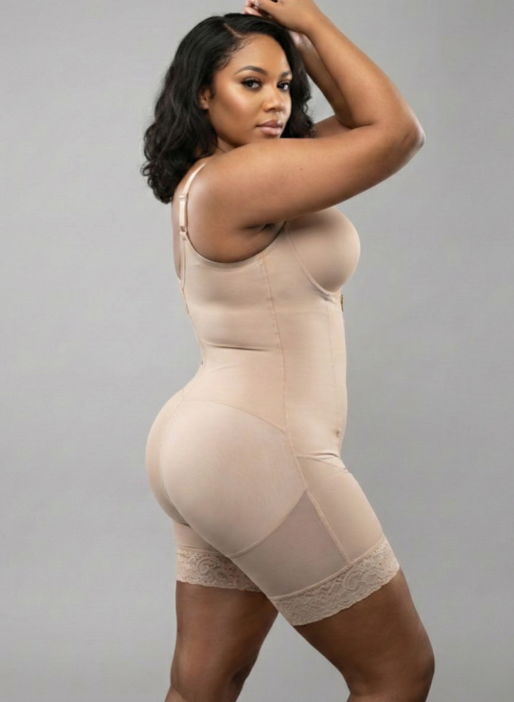 Invisible Nude Mid-Thigh Faja | Seamless Post-Op Shapewear