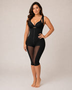 Ultra-Stretchy Stage 1 Knee-Length Faja | Medium Compression Thigh Shaper