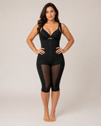 Ultra-Stretchy Stage 1 Knee-Length Faja | Medium Compression Thigh Shaper