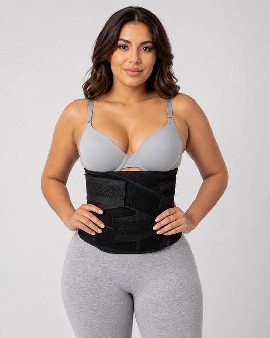 Post-Op Dual-Layer Abdominal Wrap | Double-Strap Adjustable Compression Binder